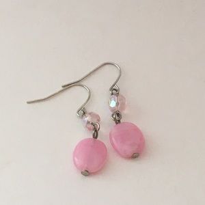 Flat Oval Dangle Earrings
